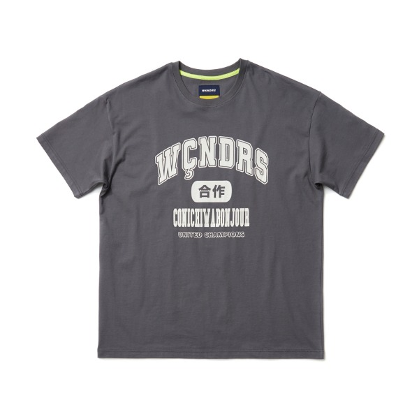 COLLEGE SS T-SHIRT (CHARCOAL)