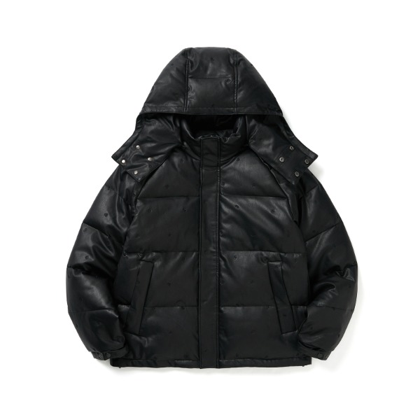 CURRENCY LEATHER DOWN JK (BLACK)