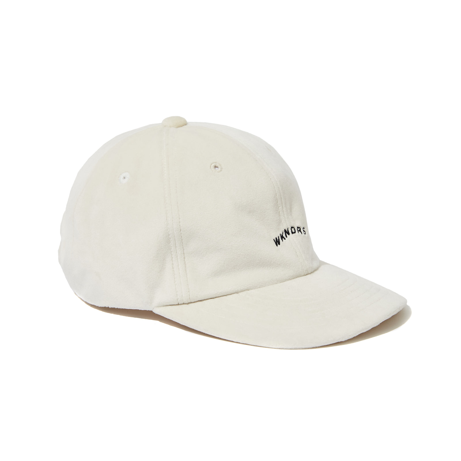 WAVY LOGO VELVET CAP (WHITE)