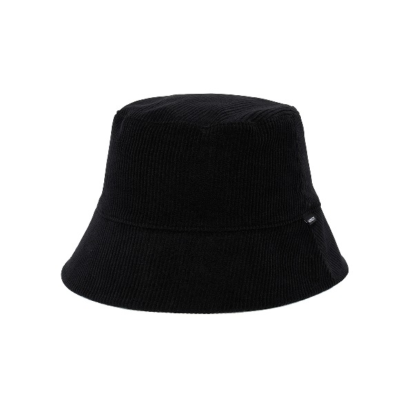 REVERSIBLE CORDUROY BUCKET HAT (BLACK)