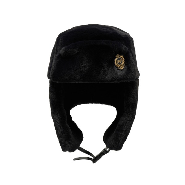 FUR TRAPPER HAT (BLACK)