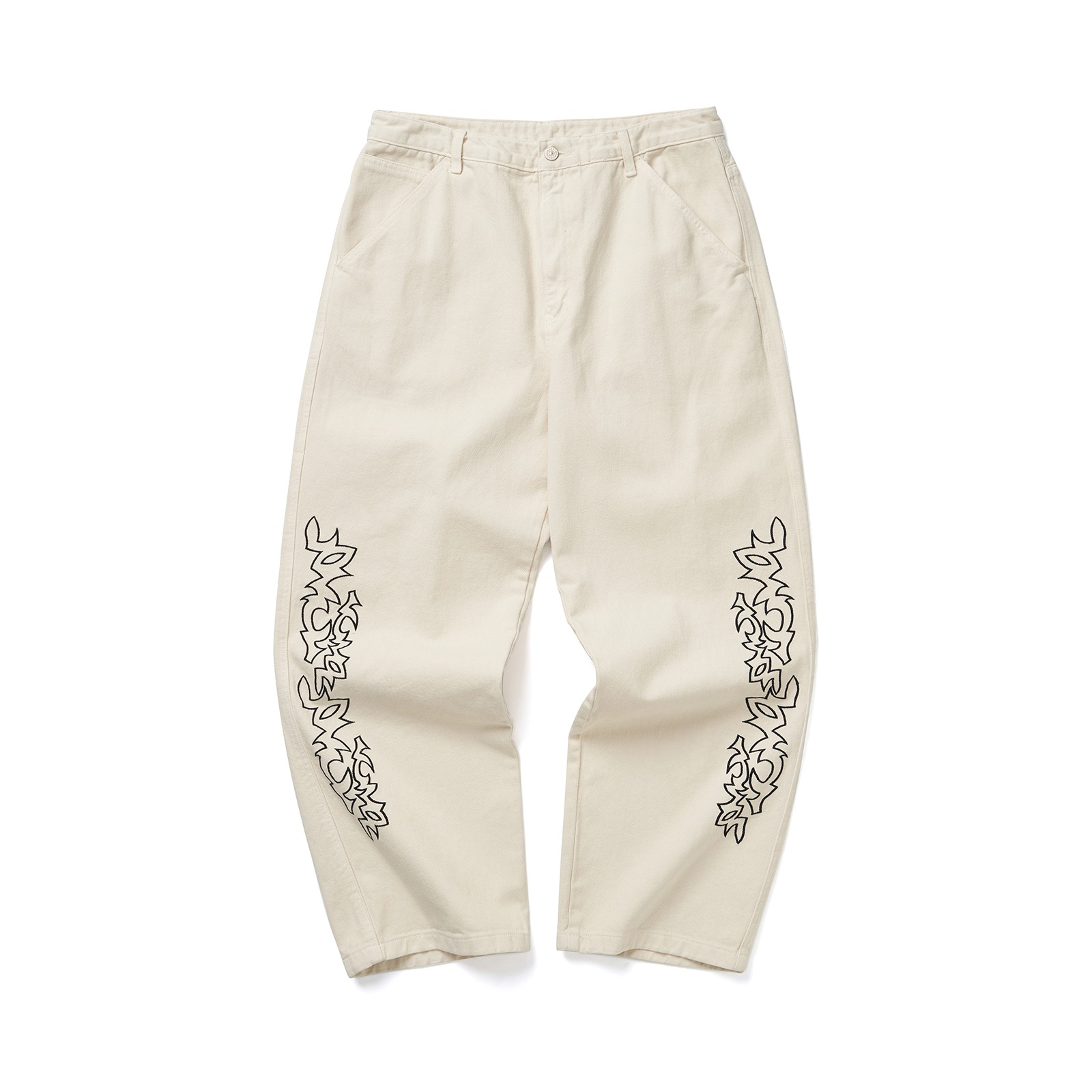 DYED RIDER PANTS (IVORY)